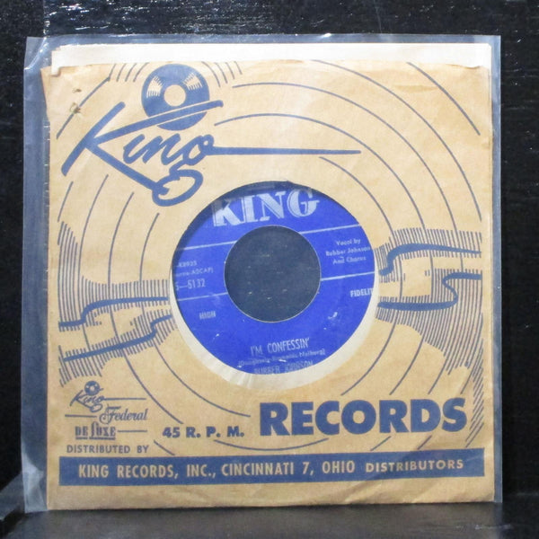 Bubber Johnson - I'm Confessin' / Finger Tips 7" VG+ Vinyl 45 King 45-5132 USA - Shuga Records