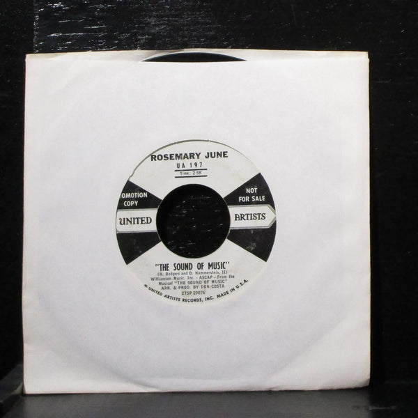 Rosemary June - Village Of St. Bernadette / Sound Of Music 7" VG+ Vinyl UA 197 - Shuga Records