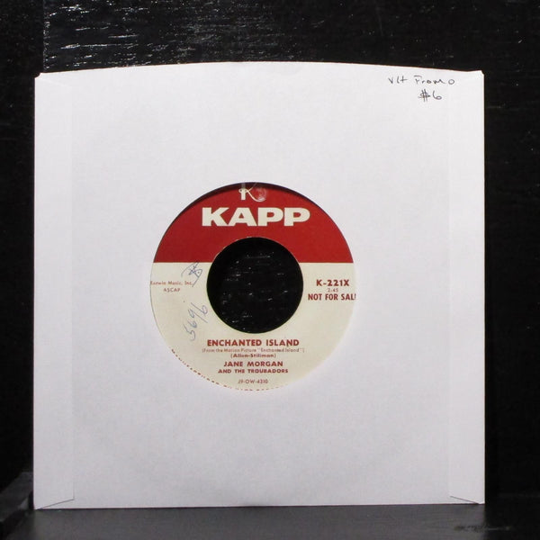 Jane Morgan - Enchanted Island 7" VG+ Promo Vinyl 45 Kapp K-221X USA 1958 - Shuga Records