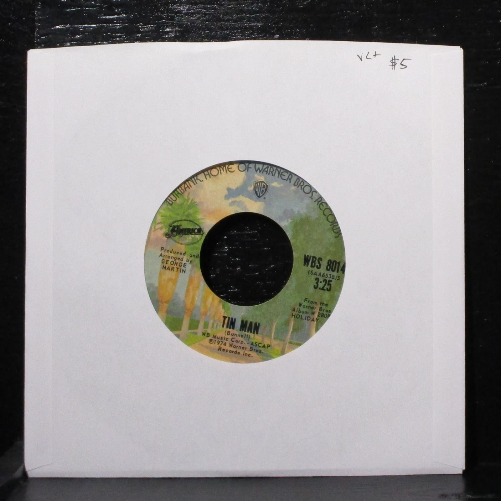 America - Tin Man / In The Country 7" VG+ Vinyl 45 WBS 8014 USA 1974 - Shuga Records