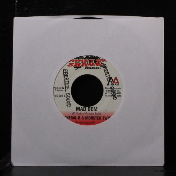 General B & Cecile - Who / Mad Dem 7" VG+ Vinyl 45 Monster Shack MS-008 USA - Shuga Records