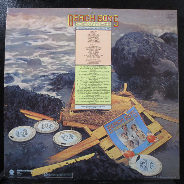 The Beach Boys - Stack O' Tracks LP VG+ E-ST 24009 UK 1976 Vinyl Record w/Insert - Shuga Records