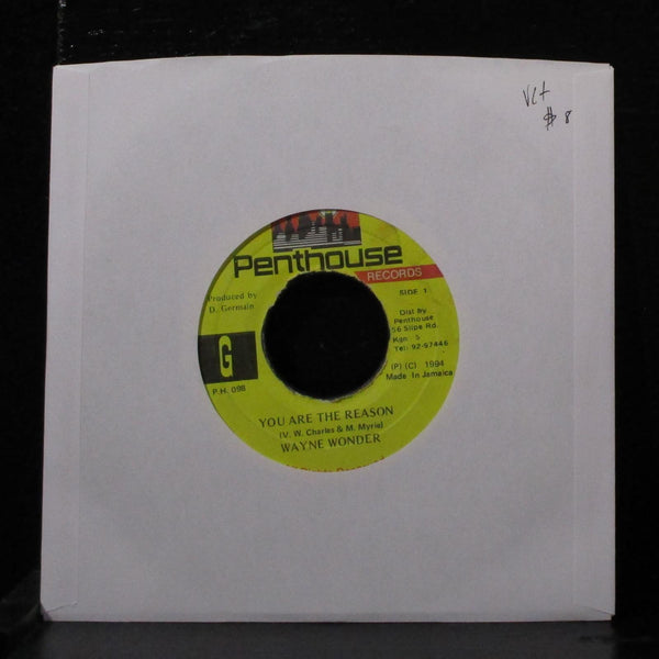 Wayne Wonder - You Are The Reason 7" VG+ Vinyl 45 Penthouse P.H. 098 Jamaica - Shuga Records