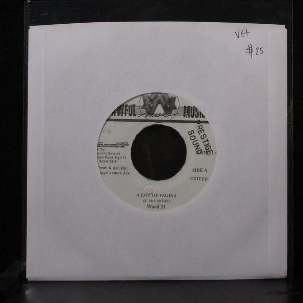 Ward 21 - A Lot Of Vagina 7" VG+ Vinyl 45 Awful AWM 014 Jamaica 2000 - Shuga Records
