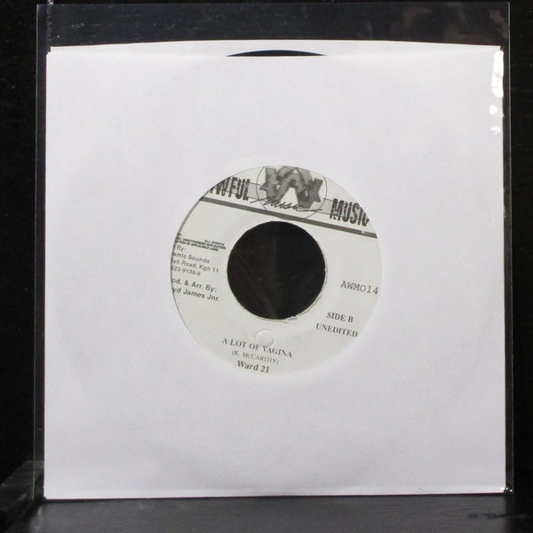 Ward 21 - A Lot Of Vagina 7" VG+ Vinyl 45 Awful AWM 014 Jamaica 2000 - Shuga Records