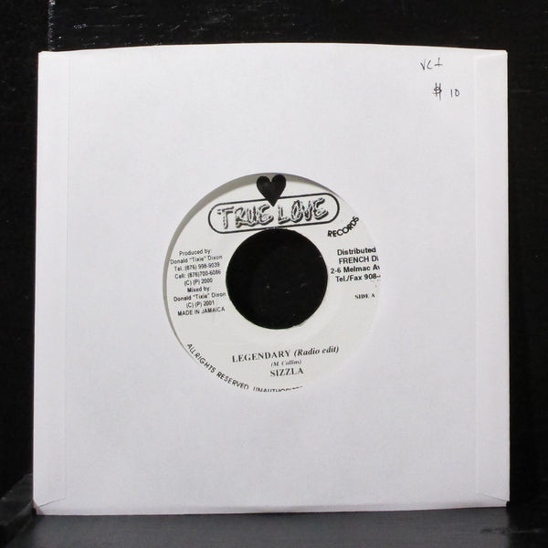Sizzla - Legendary 7" VG+ Vinyl 45 True Love Jamaica 2001 - Shuga Records
