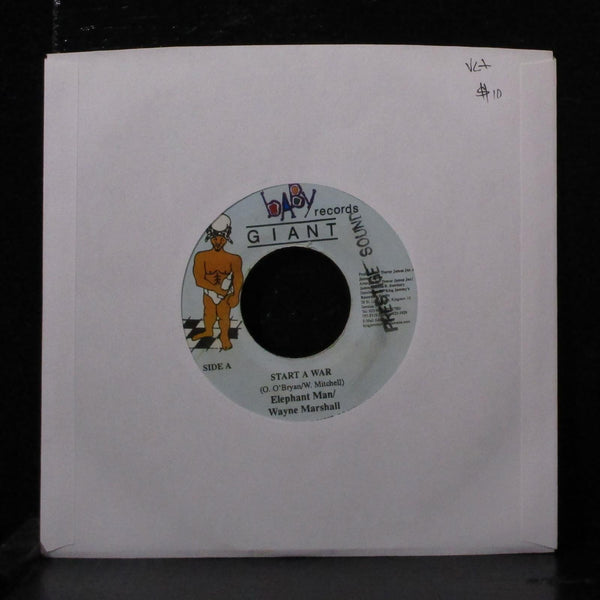 Elephant Man & Wayne Marshall 7" VG+ Vinyl 45 Baby Giant Jamaica 2000 - Shuga Records
