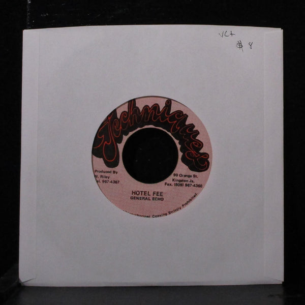 General Echo - Hotel Fee 7" VG+ Vinyl 45 Techniques Jamaica - Shuga Records