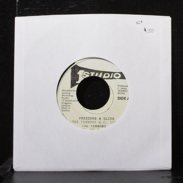 The Tennors - Pressure & Slide 7" VG+ Vinyl 45 Studio One Jamaica - Shuga Records