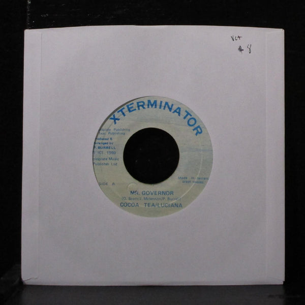Cocoa Tea & Luciana - Mr. Governor 7" VG+ Vinyl 45 Xterminator Jamaica 1993 - Shuga Records