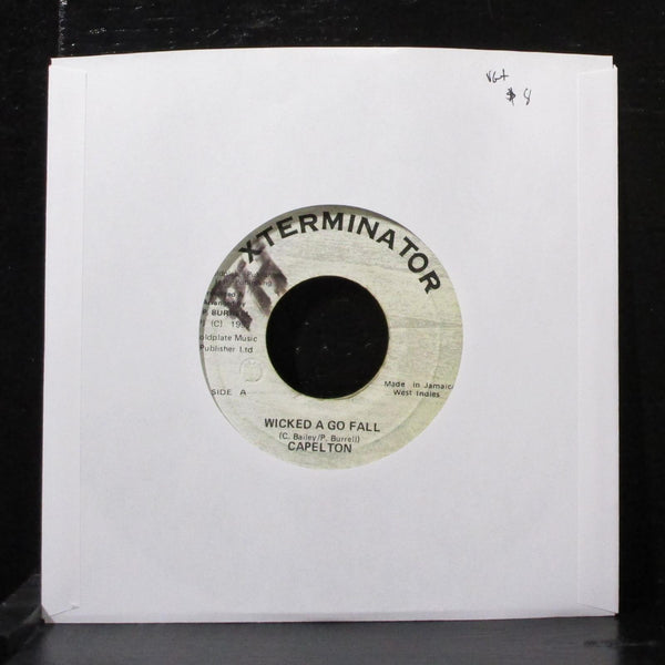 Capleton - Wicked A Go Fall 7" VG+ Vinyl 45 Xterminator Jamaica 1993 - Shuga Records