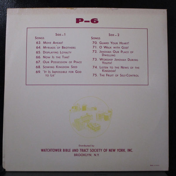 Watch Tower Bible And Tract Society - With Music In Your Hearts LP Mint- PS-6 - Shuga Records