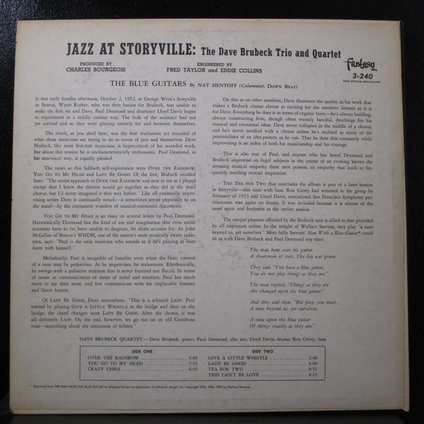 Dave Brubeck Quartet Ft Paul Desmond - Jazz At Storyville LP VG+ 3240 Red Vinyl - Shuga Records