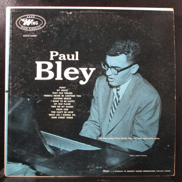 Paul Bley - Paul Bley LP VG MGW-60001 Mono 1954 Wing USA Vinyl Record - Shuga Records