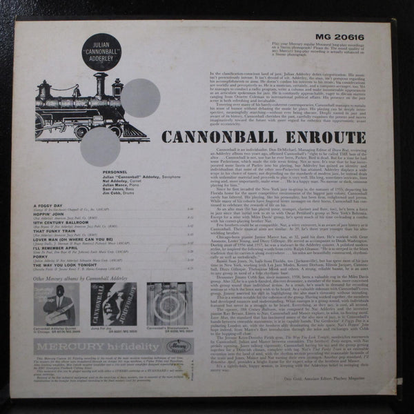 Julian Cannonball Adderley - Cannonball Enroute LP Mint- MG-20616 Mono 1st 1961 - Shuga Records