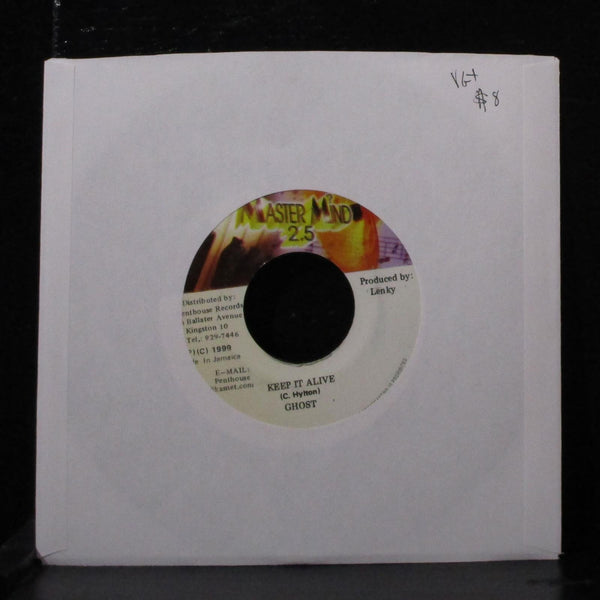 Ghost / Lenky - Keep It Alive / Z2010 7" VG+ Vinyl 45 Master Mind Jamaica 1999 - Shuga Records