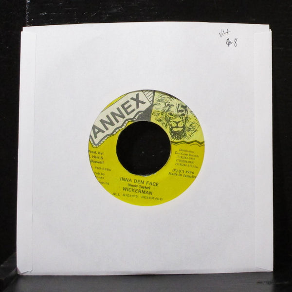Wickerman - Inna Dem Face 7" VG+ Vinyl 45 Annex Jamaica 1996 - Shuga Records