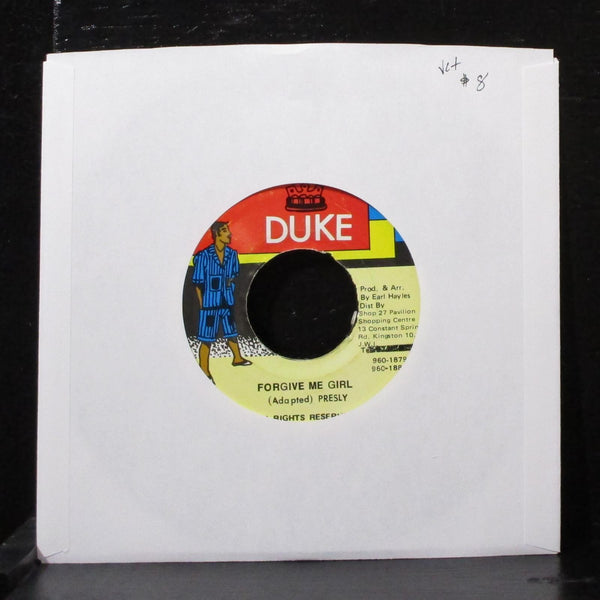 Presly - Forgive Me Girl 7" VG+ Vinyl 45 Duke Jamaica - Shuga Records