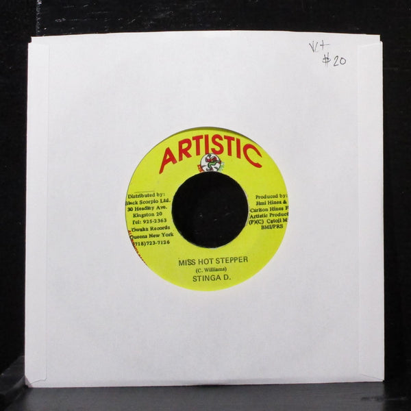 Stinga D - Miss Hot Stepper 7" VG+ Vinyl 45 Artistic Reggae Muffin USA - Shuga Records