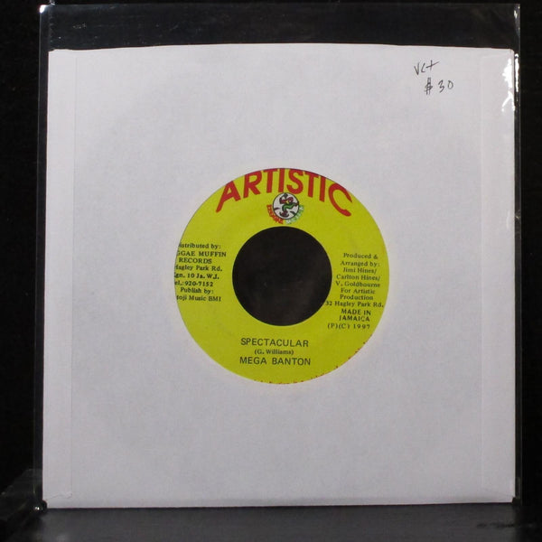 Mega Banton - Spectacular 7" VG+ Vinyl 45 Artistic Reggae Muffin Jamaica 1997 - Shuga Records