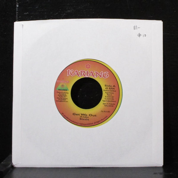 Sizzla - Get We Out 7" Mint- Vinyl 45 Kariang Jamaica 1999 - Shuga Records