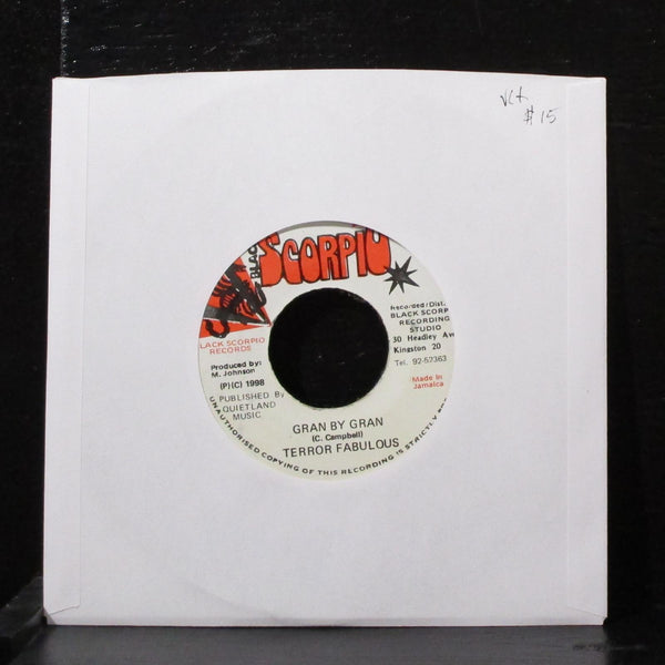 Terror Fabulous - Gran By Gran 7" VG+ Vinyl 45 Black Scorpio Jamaica 1998 - Shuga Records