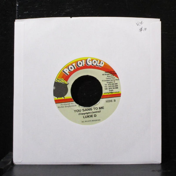 Lukie D - You Sang To Me 7" VG+ Vinyl 45 Black Scorpio Jamaica - Shuga Records