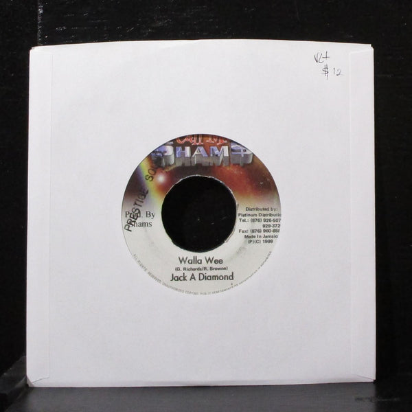 Jack A Diamond - Walla Wee 7" VG+ Vinyl 45 Call Me $ham$ Jamaica - Shuga Records