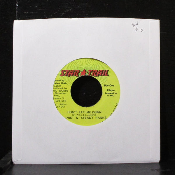 Daniki & Steady Ranks - Don't Let Me Down 7" VG+ Vinyl 45 STA 042 Jamaica - Shuga Records