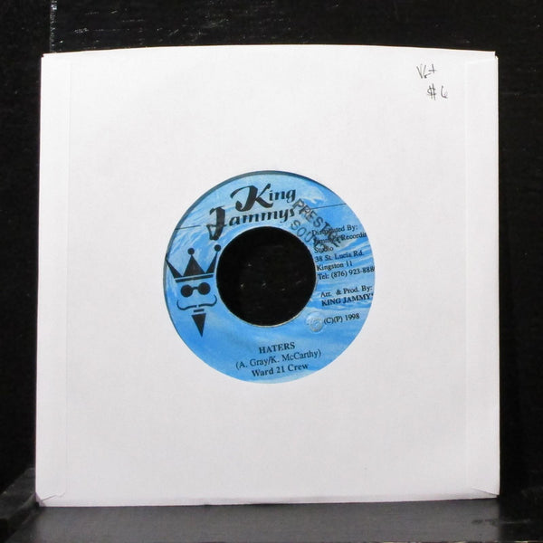 Ward 21 Crew - Haters 7" VG+ Vinyl 45 King Jammy's Jamaica 1998 - Shuga Records