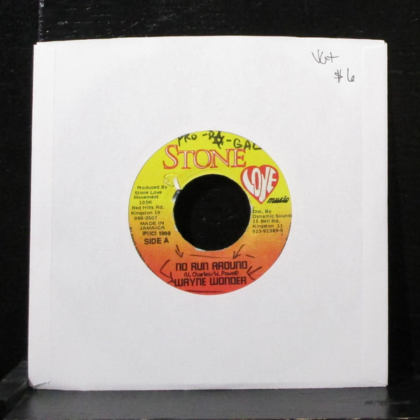 Wayne Wonder - No Run Around 7" VG+ Vinyl 45 Stone Love Jamaica 1998 - Shuga Records
