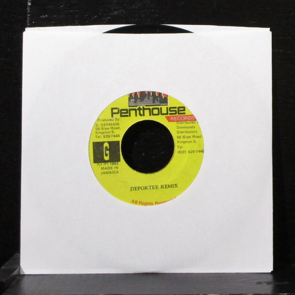 Buju Banton - Deportee 7" VG+ Vinyl 45 Penthouse Jamaica 1993 - Shuga Records