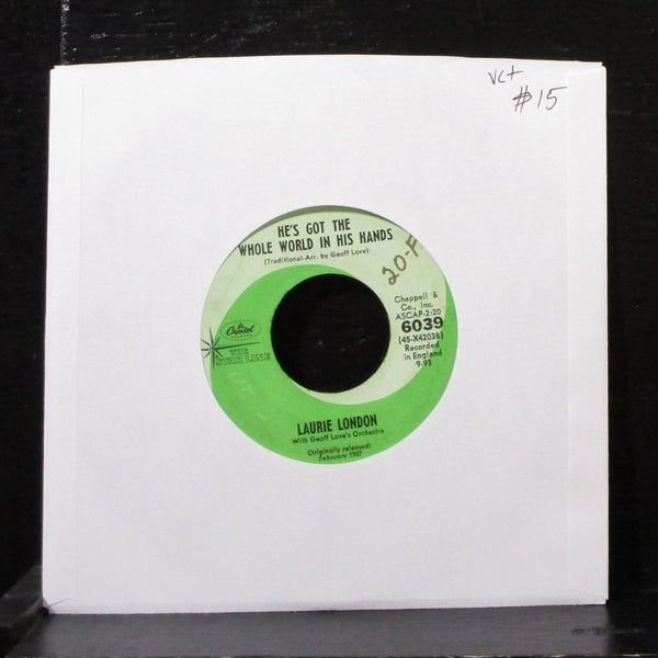 Laurie London - He's Got The Whole World In His Hands 7" VG+ Vinyl 45 6039 - Shuga Records