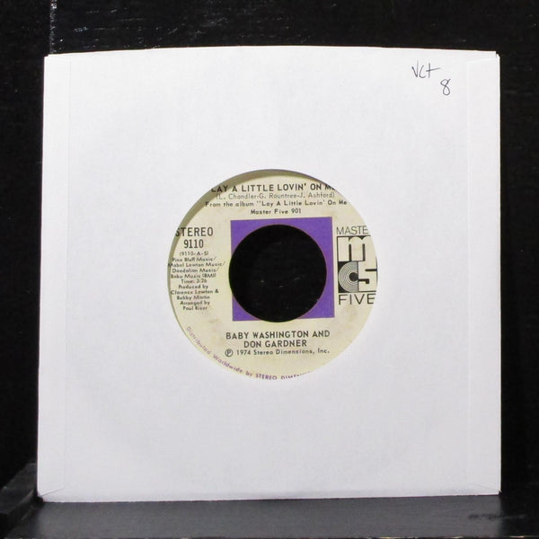 Baby Washington & Don Gardner - Lay A Little Lovin' On Me 7" VG+ Vinyl 45 9110 - Shuga Records