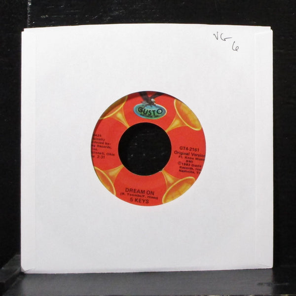 5 Keys - Dream On / Do Something For Me 7" VG Vinyl 45 Gusto GT4-2161 USA 1983 - Shuga Records