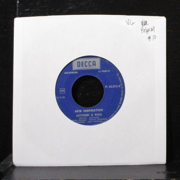 New Inspiration - Hitchin' A Ride 7" VG Vinyl 45 Decca P 23 875 X Belgium 1970 - Shuga Records
