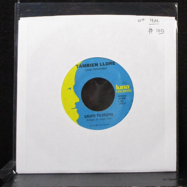 Grupo Filosofia - Tabien Llore / Besito Cortado 7" VG+ Vinyl 45 Luna L-324 USA - Shuga Records