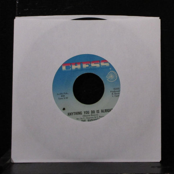 The Radiants - Anything You Do Is Alright 7" VG+ Vinyl 45 Chess 1986 USA 1967 - Shuga Records