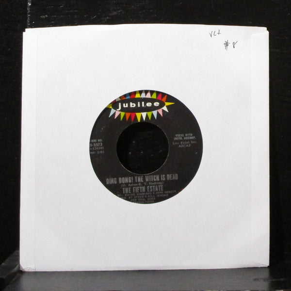 The Fifth Estate - Ding Dong! The Witch Is Dead 7" VG+ Vinyl 45 Jubilee JB-5573 - Shuga Records