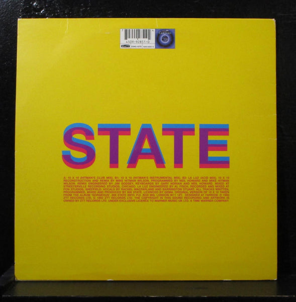808 State - 10 x 10 45 RPM 10" Mint- ZANG 42TE UK 1993 Blue Color Vinyl Record - Shuga Records