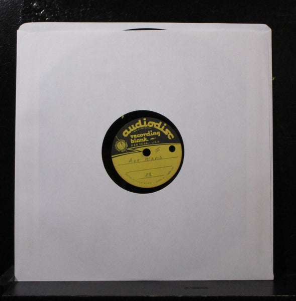 Unknown Artist - Ave Maria 10" 78 RPM Acetate VG Mono Vinyl Record - Shuga Records