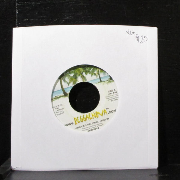 Andi Cole - Jamaica's National Anthem / Anthem Rock 7" VG+ Vinyl 45 Reggae Nova - Shuga Records