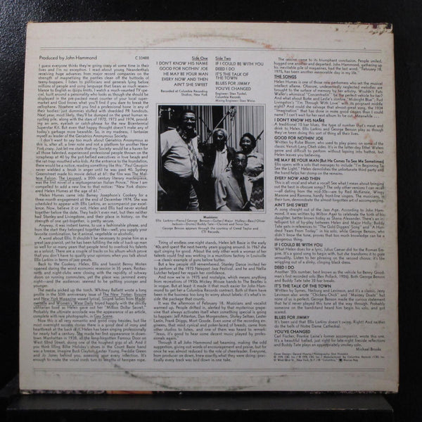 Helen Humes - The Talk Of The Town LP VG+ C 33488 Columbia 1975 Vinyl Record - Shuga Records