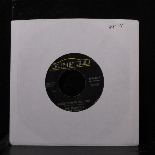 Mama's & Papa's - Dedicated To The One I Love 7" VG+ Vinyl 45 Dunhill 45-D-4077 - Shuga Records