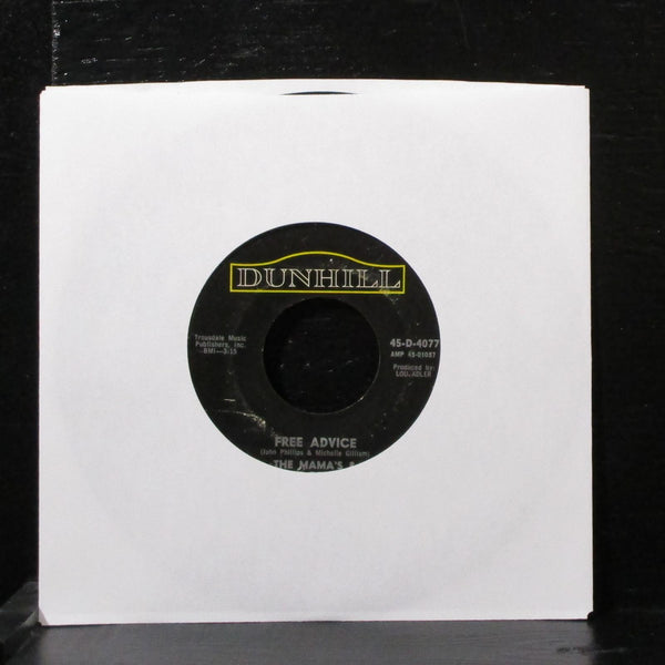 Mama's & Papa's - Dedicated To The One I Love 7" VG+ Vinyl 45 Dunhill 45-D-4077 - Shuga Records