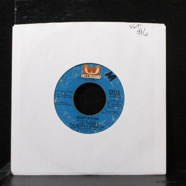 A.C. Tilmon - Rosetta Stone / Yes, I Know I'm In Love 7" VG+ Vinyl 45 WT-5005 - Shuga Records