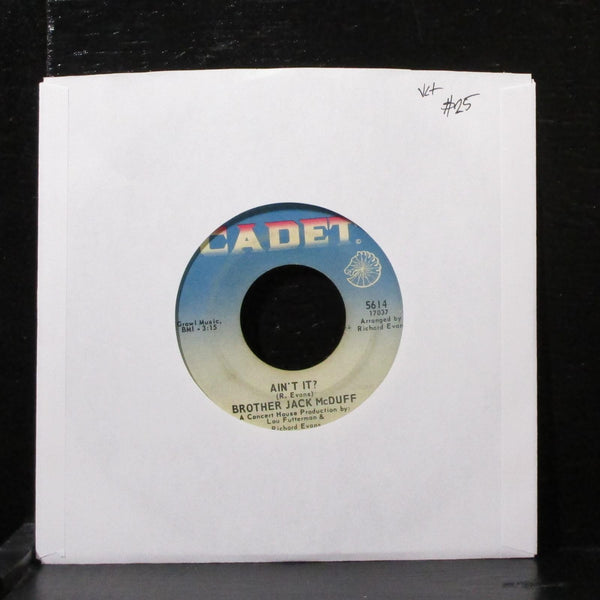 Brother Jack McDuff - Let My People Go / Ain't It? 7" VG+ Vinyl 45 Cadet 5614 - Shuga Records
