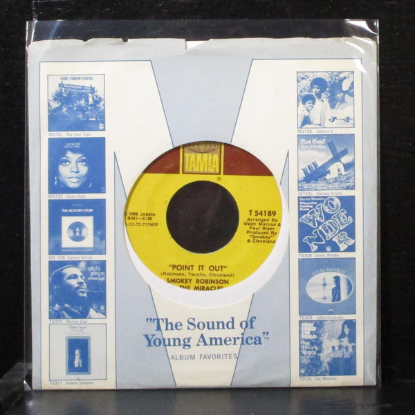 Smokey Robinson - Point It Out / Darling Dear 7" Mint- Vinyl 45 T 54189 USA 1969 - Shuga Records