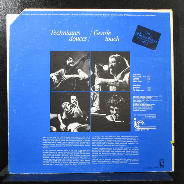 Francois Jeanneau - Techniques Douces LP Mint- IC 1022 Inner City Vinyl Record - Shuga Records