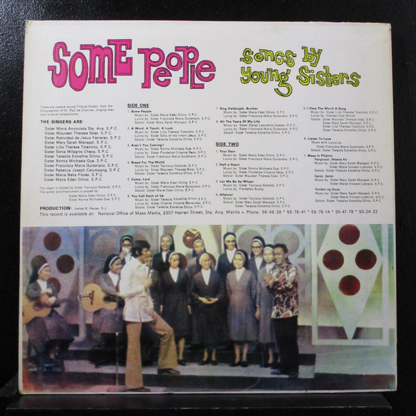 Some People - Songs By Young Sisters LP VG+ Mono Private Philippines Record - Shuga Records